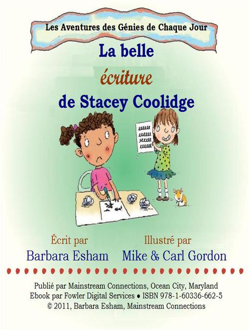 Title details for La belle ecriture de Stacey Coolidge by Barbara Esham - Available